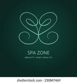 Símbolo mariposa del spa. Logotipo. Icono de vector