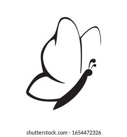 mariposa como símbolo, vector, boceto, logotipo  