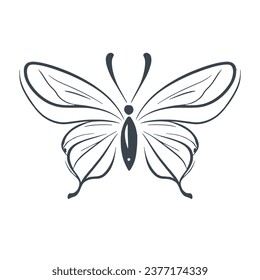 Butterfly symbolizing art design stock illustration