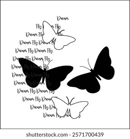 Butterfly t shirt back print design. Beauty nature artwork. Butterfly with flower print design for t shirt, Self love club design. The Dream . Fly your inner butterfly. Butterfly silhouette. 