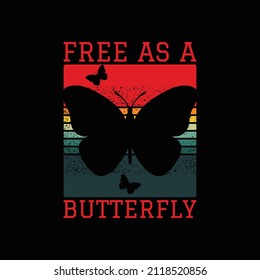 Butterfly T Shirt Design And Vector Illustration. 