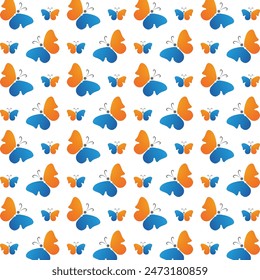 Butterfly talented trendy multicolor repeating pattern vector illustration design