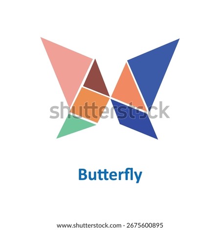 Butterfly Tangram Puzzle - Creative Geometric Insect	