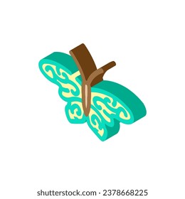 butterfly tattoo art vintage isometric icon vector. butterfly tattoo art vintage sign. isolated symbol illustration