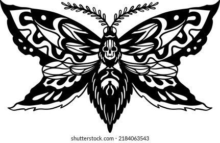 Butterfly Tattoo Designs Handrawn Line Art