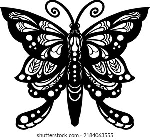 Butterfly Tattoo Designs Handrawn Line Art