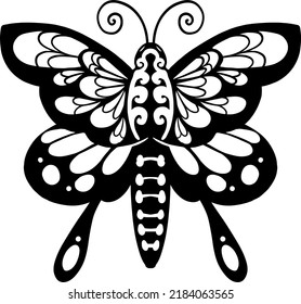 Butterfly Tattoo Designs Handrawn Line Art