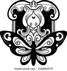 Butterfly Tattoo Designs Handrawn Line Art