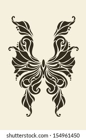 Butterfly tattoo design,vector