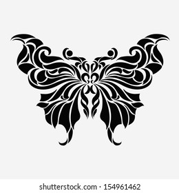 Butterfly tattoo design,vector