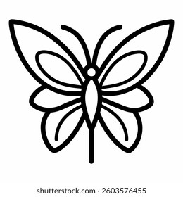butterfly tattoo line art simple vector