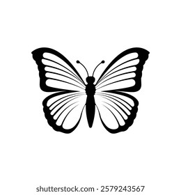 butterfly tattoo silhouette vector logo design creative