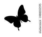 Butterfly tattoo silhouettes with  Butterfly one line drawing Isolated outline vector art