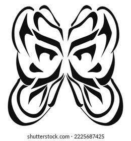 Butterfly tattoo vector design suitable for stickers, logos, and others