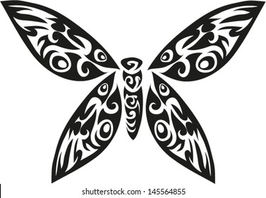 Butterfly tattoo.vector 