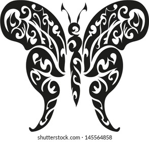 Butterfly tattoo.vector 