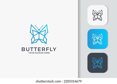 butterfly tech logo design with geometric circuit concept