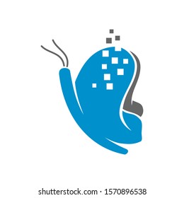 Butterfly Technology Logo Design Template Illustration Isolated