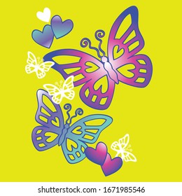 Butterfly Tee shirt screen print