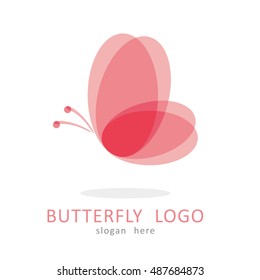 BUTTERFLY TEMPLATE LOGO ICON