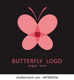 BUTTERFLY TEMPLATE LOGO ICON