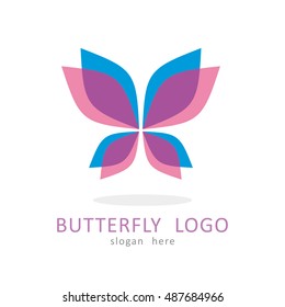 BUTTERFLY TEMPLATE LOGO ICON