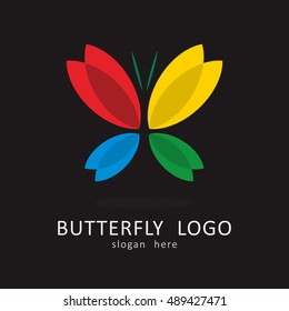 BUTTERFLY TEMPLATE LOGO ICON
