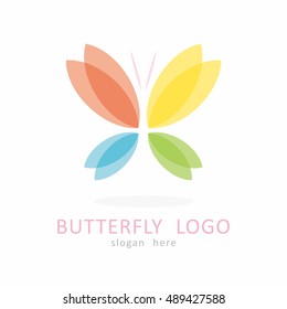 BUTTERFLY TEMPLATE LOGO ICON