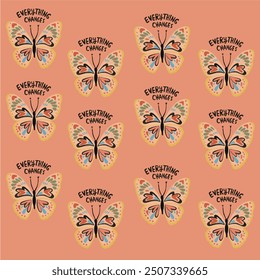 butterfly texture graphic design. Fashion design and more