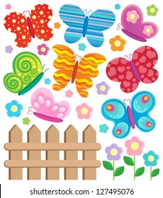 Butterfly theme collection 2 - vector illustration.