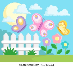 Butterfly theme image 3 - vector illustration.