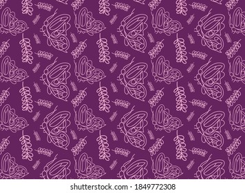 Butterfly theme vector pattern with matching and bright colors
