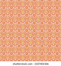 butterfly themed seamless pattern in light brown