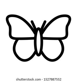 butterfly thin line vector icon