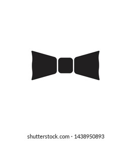 butterfly tie icon black isolated vector illustration