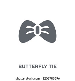 butterfly tie icon. butterfly tie design concept from Butterfly tie collection. Simple element vector illustration on white background.