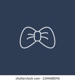 butterfly tie icon. butterfly tie linear design concept from Butterfly tie collection. Simple element vector illustration on dark blue background.