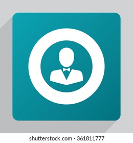 butterfly tie icon on white background