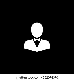 butterfly tie icon on white background
