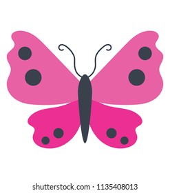 
A butterfly with total 6 in numbers spots, icon denoting six-spot burnet butterfly
