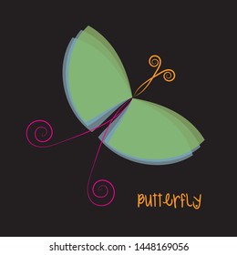 Butterfly transparent design idea and backround