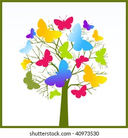 Butterfly tree - creativity concept