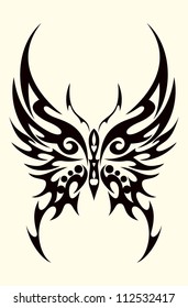 Butterfly Tribal Tattoo