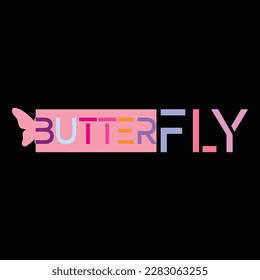 butterfly t-shirt design, suitable for textile and appeal printing.