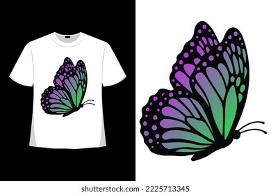 Butterfly Tshirt Good For Clothes, Greeting Card, Poster, And Mug Design.