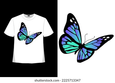 Butterfly Tshirt Good For Clothes, Greeting Card, Poster, And Mug Design.