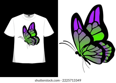 Butterfly Tshirt Good For Clothes, Greeting Card, Poster, And Mug Design.