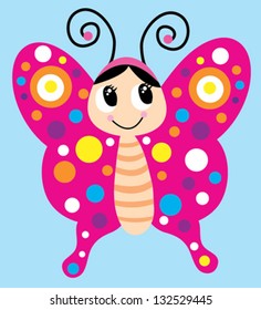 butterfly / T-shirt graphics / cute cartoon characters / cute graphics for kids / Book illustrations / textile graphic