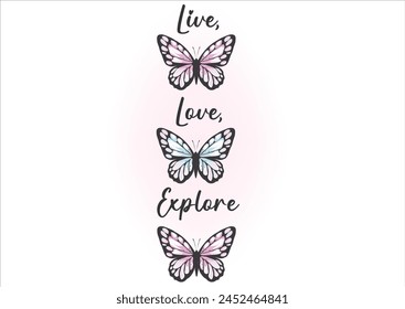 butterfly for t-shirt print deorative design 