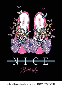 nıce butterfly for t-shirt slogan,illustration,
Shoes decorated with butterflies